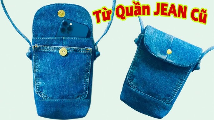 cách may túi xách bằng vải jean