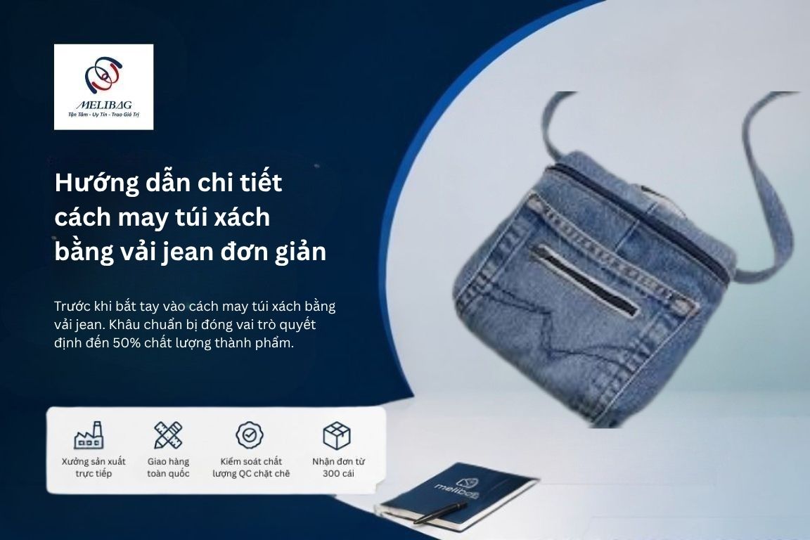 cách may túi xách bằng vải jean