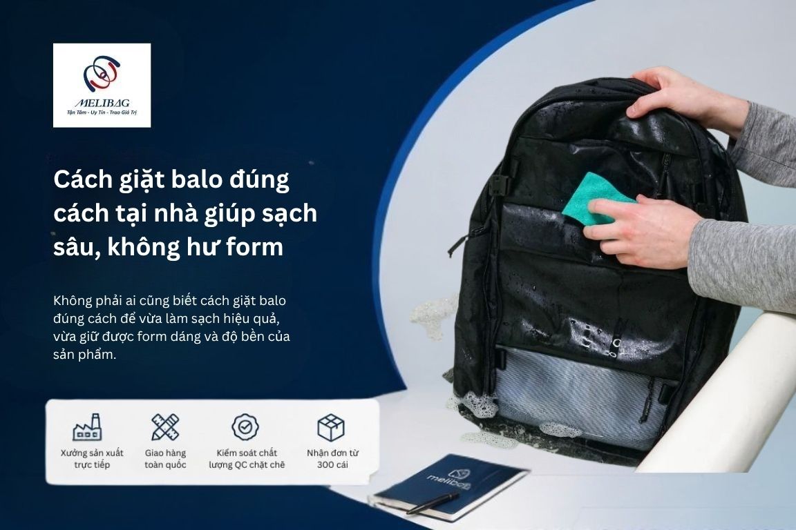 hướng dẫn cách giặt balo đúng cách