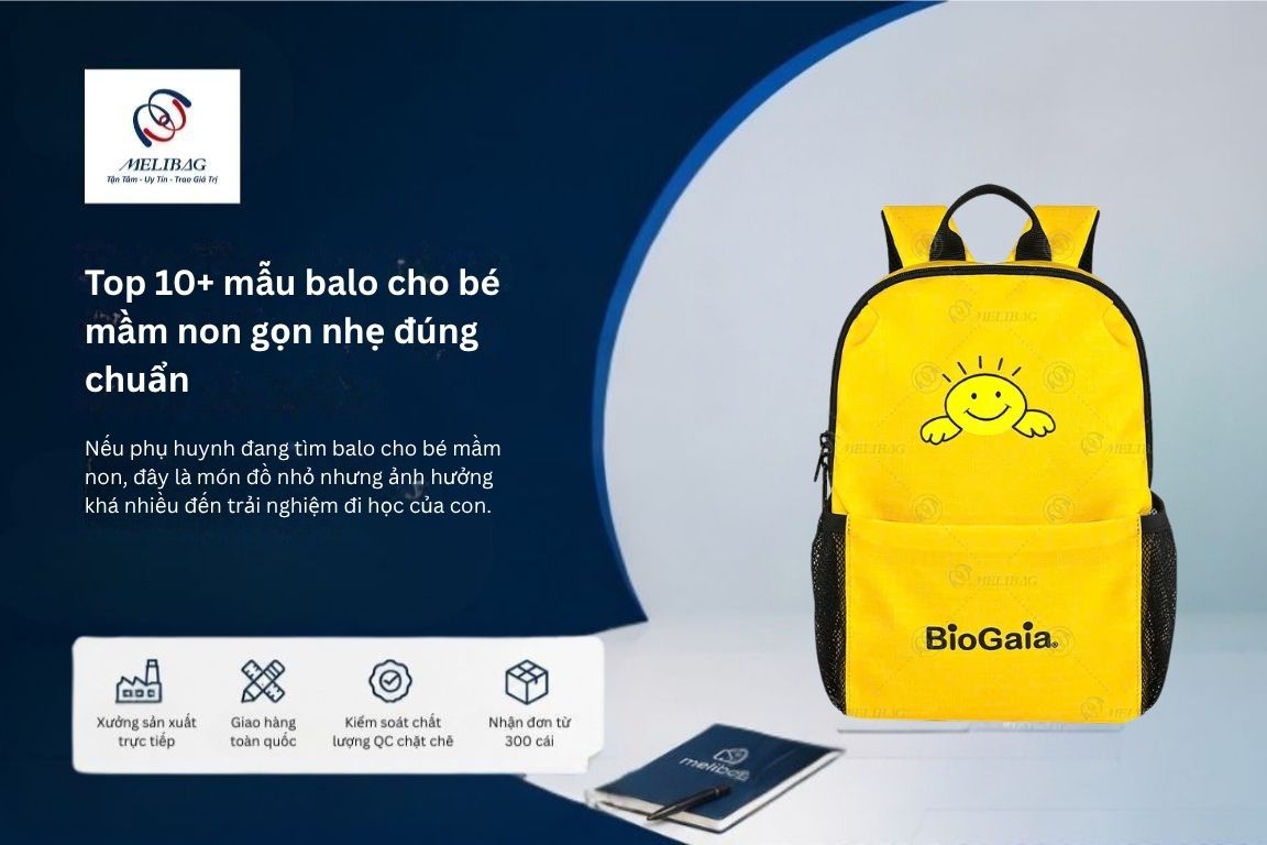 mẫu balo cho bé mầm non