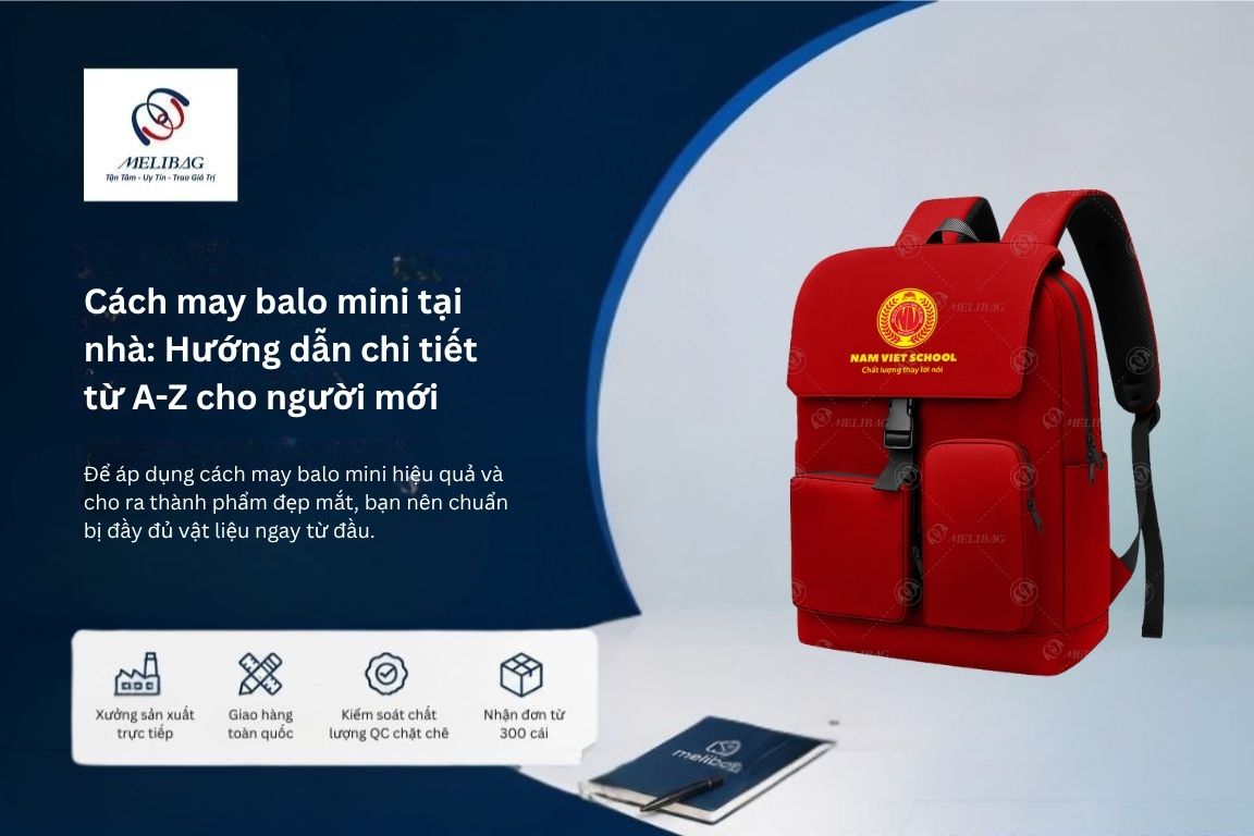cách may balo mini tại nhà